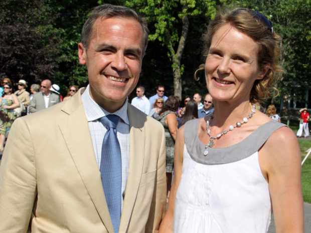 Bank of England Governor, Mark Carney with his wife, will he be saving money this Valentines?